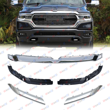 For 2019-2024 Dodge Ram 1500 Front Upper Chrome Grille Molding Trim 6BT13SZ0AJ