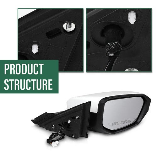 Solid Spare Fit For 2016-2021 Honda Civic Coupe Sedan Right Passenger Side Mirror Assembly