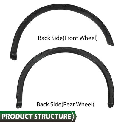 Solid Spare Fit For 2015-2017 Ford F-150 Textured Factory Style Wheel Fender Flares 4pcs