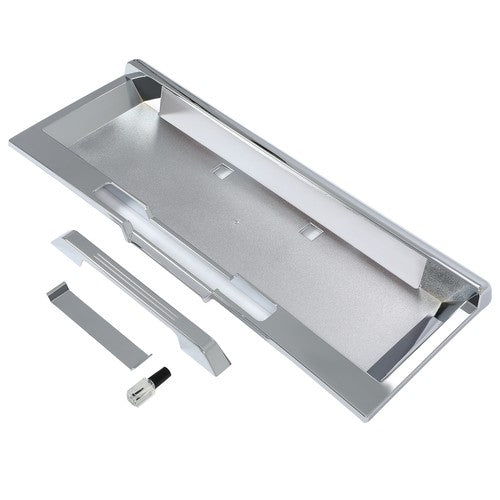 Solid Spare Rear License Plate Trim Cover Frame For 2003-2005 HUMMER H2 SUV Chrome W/Holes