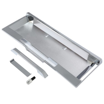 Solid Spare Rear License Plate Trim Cover Frame For 2003-2005 HUMMER H2 SUV Chrome W/Holes