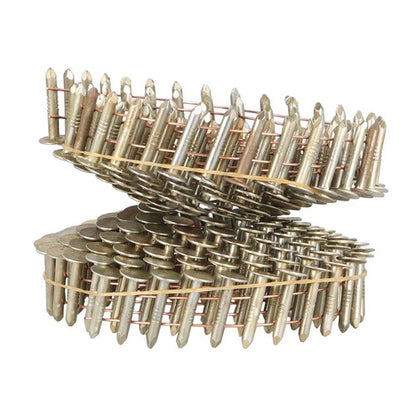 Solid Spare 7/8" × 0.12" × 3/8" 15 Degree Galvanized Coil Roofing Nails 7200 Pack