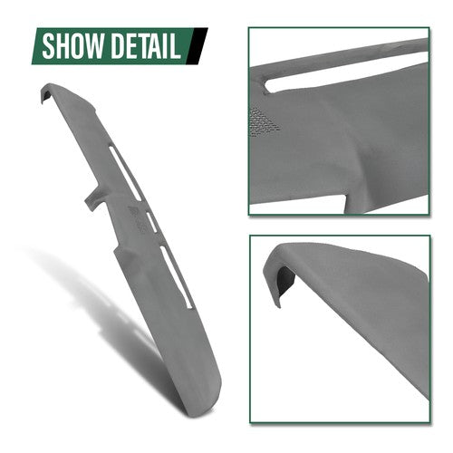 Solid Spare TPE Dashboard Dash Cover Gray Fit For 80-86 Ford F100 F150 F250 F350 Bronco