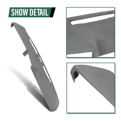 Solid Spare TPE Dashboard Dash Cover Gray Fit For 80-86 Ford F100 F150 F250 F350 Bronco