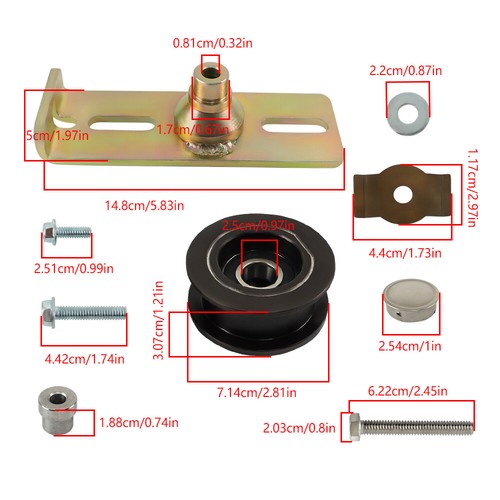 Solid Spare New 126-7890 Pulleys and Idler Leather Belt Kit Compatible For Toro Walk Behind