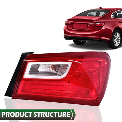 Solid Spare Fit For 16-20 Chevy Malibu Tail Light Lamp Outer Replacement Passenger Side