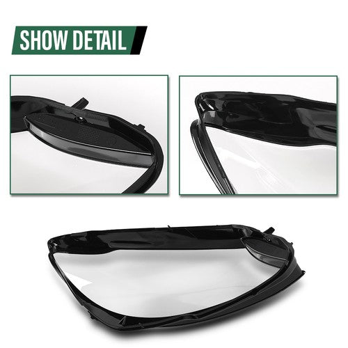 Solid Spare Fit For 2015-2017 Mercedes Benz W205 C180 C200 C260L Headlight Replacement Lens