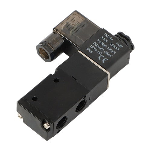 Solid Spare 1/4'' DC 12V 3 way 2 position Pneumatic Electric Solenoid Valve NPT Air Aluminum