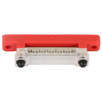 Solid Spare Red & Black Bus Bar Power Distribution Terminal Block 6 Way 48V 150A Busbar NEW