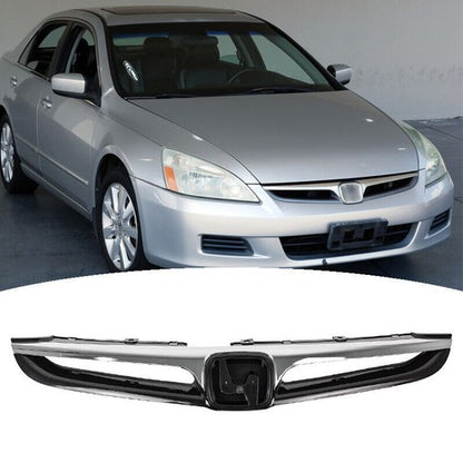 Fit 2006-2007 Honda Accord 4dr Sedan Front Bumper Chrome Grille Grill Assembly