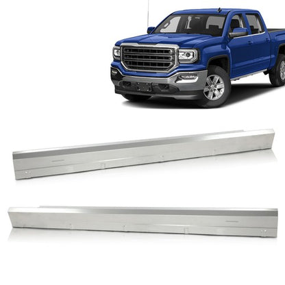 Solid Spare Rocker Panels Fit For 2014-2018 Chevrolet Silverado Extended Cab 4 Door PAIR