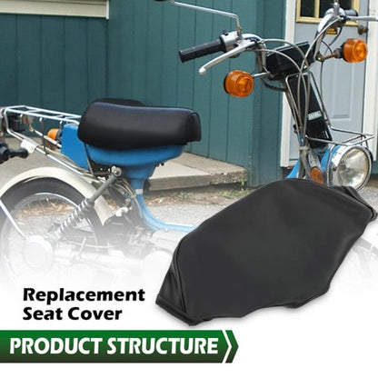 Solid Spare Fit For 1979-1987 Yamaha QT50 MA50 Synthetic Leather Seat Cover Protector Black