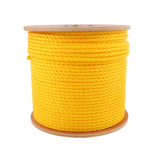 Solid Spare 1/4" x 600' Yellow Twisted Polypropylene Rope Heavy Duty Poly Ropes For Outdoor