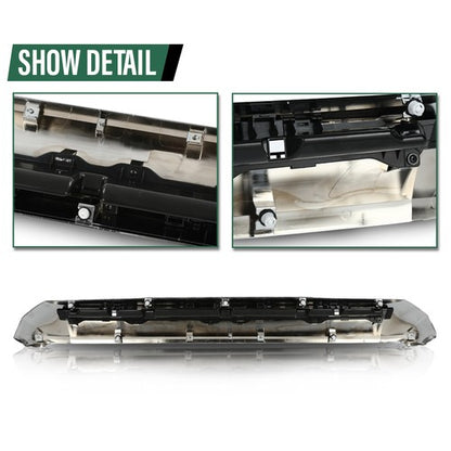 Solid Spare Fit For Toyota Tundra 14-21 Front Upper Hood Bulge Molding Grille Trim Chrome
