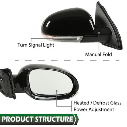 Solid Spare Power Mirror Fit For 2005-2010 Volkswagen Jetta Right Side With Puddle Light