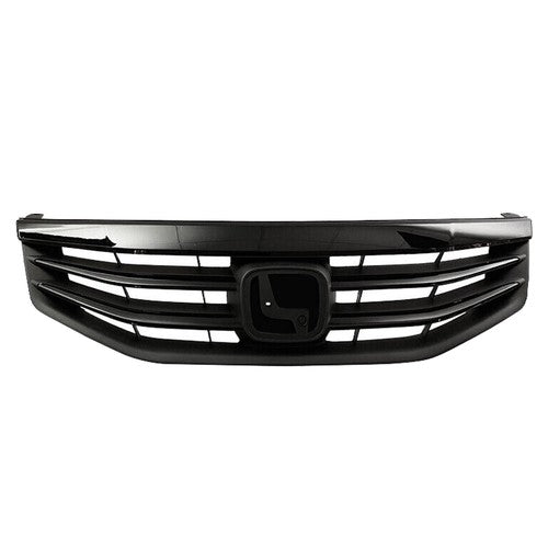 For 2011 2012 Honda Accord Front Bumper Upper Gloss Black Mesh Grill Grille
