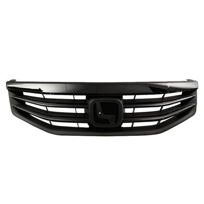 For 2011 2012 Honda Accord Front Bumper Upper Gloss Black Mesh Grill Grille