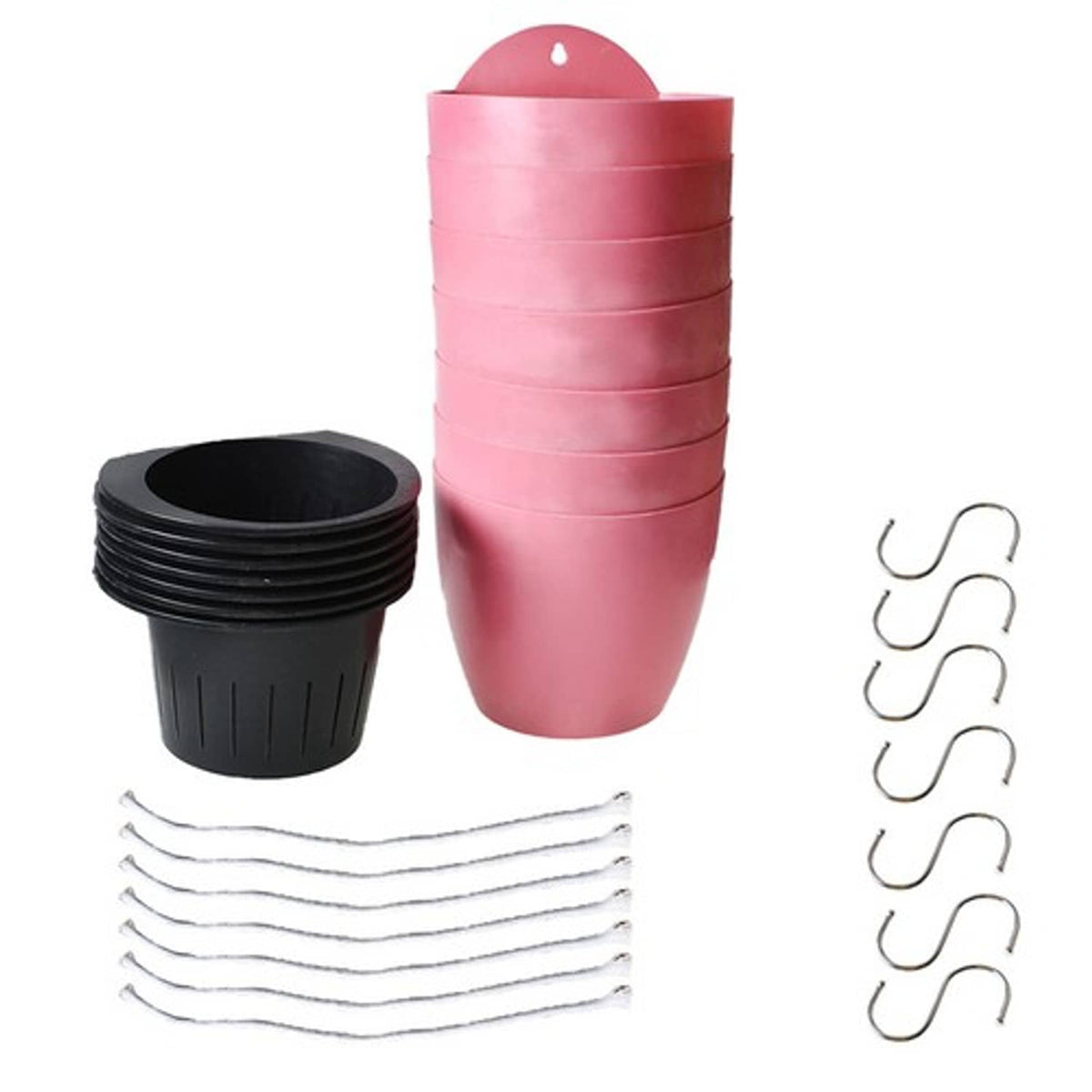 Solid Spare Self-watering Flower Pots Hanging Basket Hanging Planter 18×16×12.5cm 7 Pack