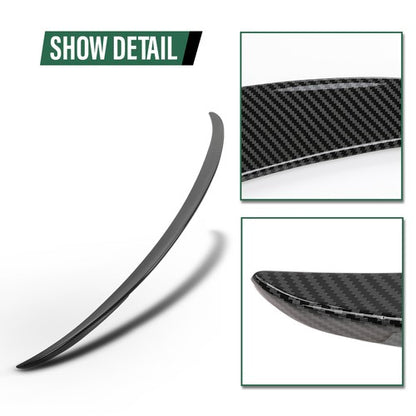 Solid Spare Fit For 2011-2016 BMW 5 Series F10 & M5 Rear Trunk Spoiler Carbon Fiber Look