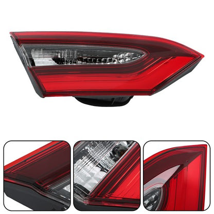 Solid Spare Driver/Left For Toyota Camry 2021-2023 Halogen Type Tail Light Clear & Red Inner
