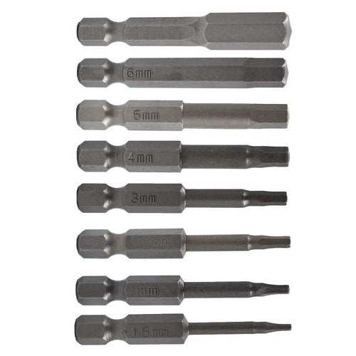 Solid Spare 8pcs Hex Head Allen Bit Set Quick Change Connect Impact Driver Drill Metric
