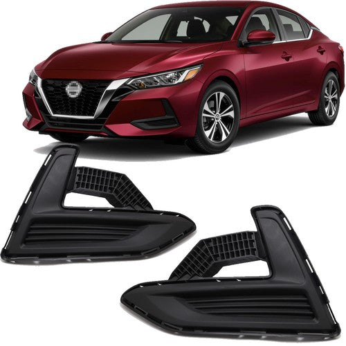 New Fits 2020-2023 Nissan Sentra S SR SV Left Right Front Bumper Fog Light Cover