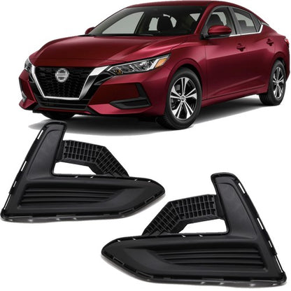 New Fits 2020-2023 Nissan Sentra S SR SV Left Right Front Bumper Fog Light Cover