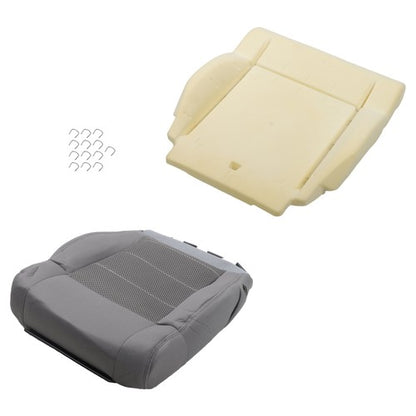 Solid Spare Suit For Jeep Wrangler 2007-2012 Passenger Bottom Seat Cover&Foam Cushion Gray