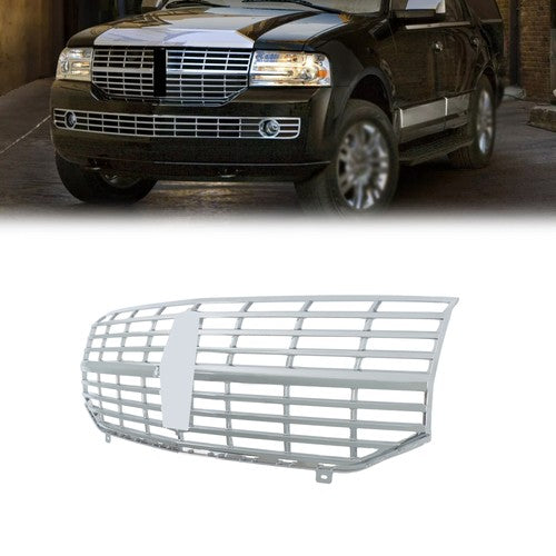 Solid Spare Front Bumper Upper Grille Factory Style Plastic For Lincoln Navigator 2007-2014