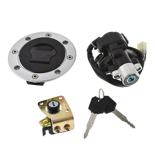 Solid Spare Ignition Switch Gas Cap Cover Seat Lock Key Set For Suzuki GSXR600 97-00