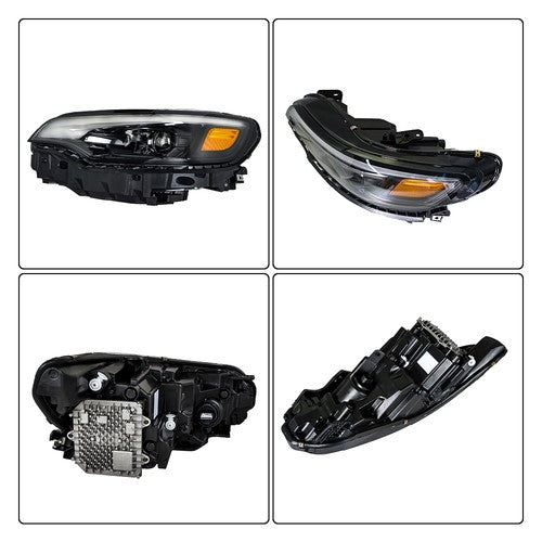 Solid Spare Headlight Projector Fit For Jeep Cherokee 2019-2022 LED Replacement LH/Left Side