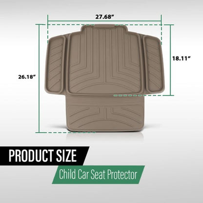 Solid Spare TPE Child Car Seat Protector Brown-NEW-Anti-Skid Vehicle Seat