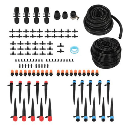 Solid Spare With Tubing Hose Adjustable Nozzle Micro Drip 226FT Automatic Irrigation System