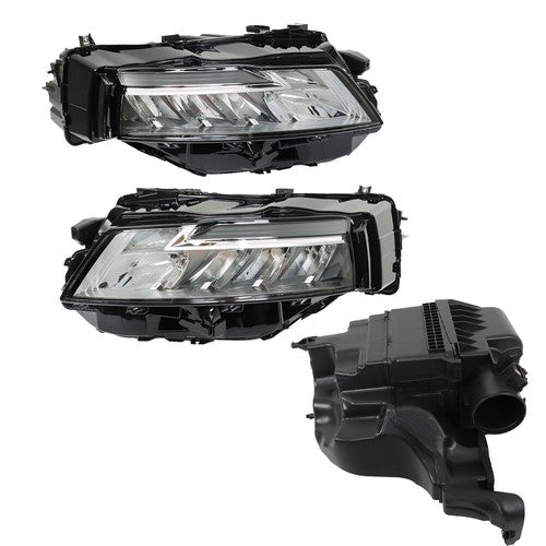 Solid Spare Front For 2021-2023 Nissan Rogue Pair Headlights Air Intake Air Cleaner Housing