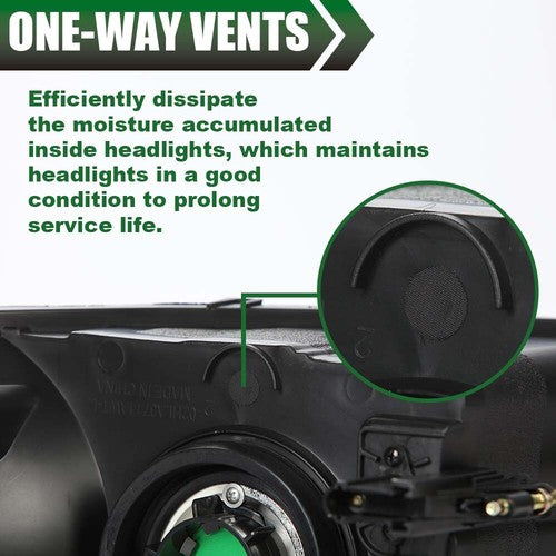 Solid Spare Fit For 02-2005 Dodge Ram 1500 2500 3500 Smoke Lens Chrome Headlights Left+Right