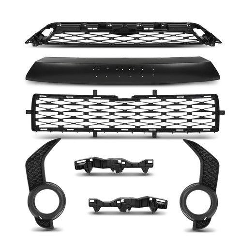 Solid Spare Fit For 14-19 Toyota 4Runner TRD/SR5 Front Bumper Grille Assembly Body Parts Kit
