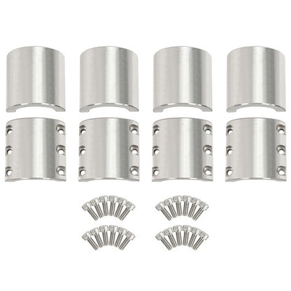 Solid Spare Universal 4Pcs 2" Inch OD Size Tube Clamps Roll Cage Mount Cage Long
