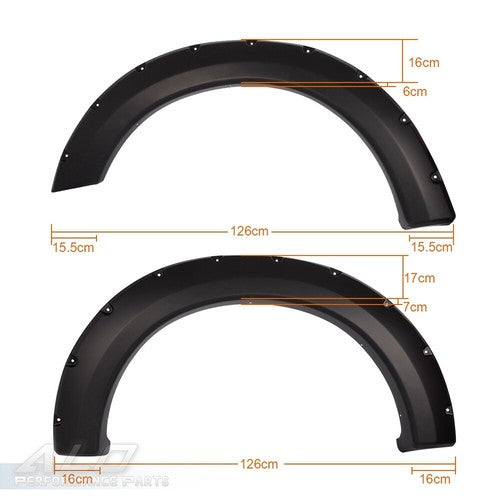 Solid Spare 4pcs Fit For 04-08 Ford F150 Bolt On Smooth Fender Flares Pocket Rivet Style