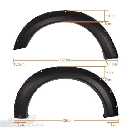 Solid Spare 4pcs Fit For 04-08 Ford F150 Bolt On Smooth Fender Flares Pocket Rivet Style