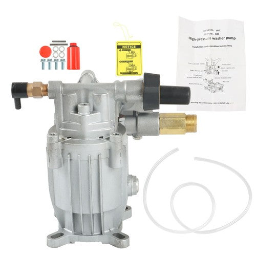Solid Spare 3000 PSI Pressure Washer Pump Horizontal 3/4" Shaft - MAX 2.5 GPM Oil Sealed