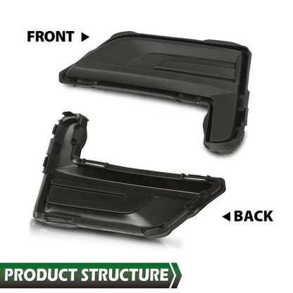 Solid Spare Fit For 17-20 Nissan Rogue Front Passenger & Driver Side Fog Light Cover
