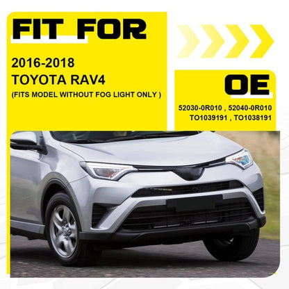 Pair Front Bumper Fog Light Trim Bezel Cover Fit For 2016 2017 2018 Toyota RAV4