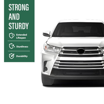 Solid Spare Front Bumper Upper Grille Black & Chrome Fit For 17-19 Toyota Highlander