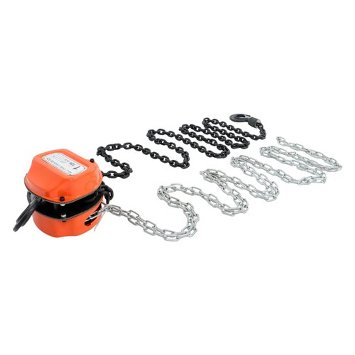 Solid Spare Manual Chain Hoist | 1 Ton / 2200 lbs Capacity | 10ft / 3m Lift | 2 Hooks Red