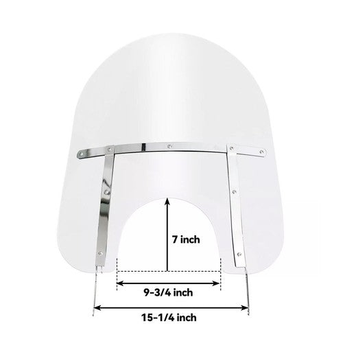 Solid Spare Clear Windshield W/ Bracket For 1994-2025 2009 Harley Touring Road King FLHRX