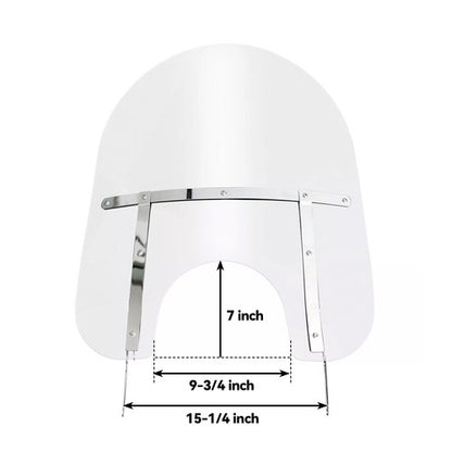 Solid Spare Clear Windshield W/ Bracket For 1994-2025 2009 Harley Touring Road King FLHRX