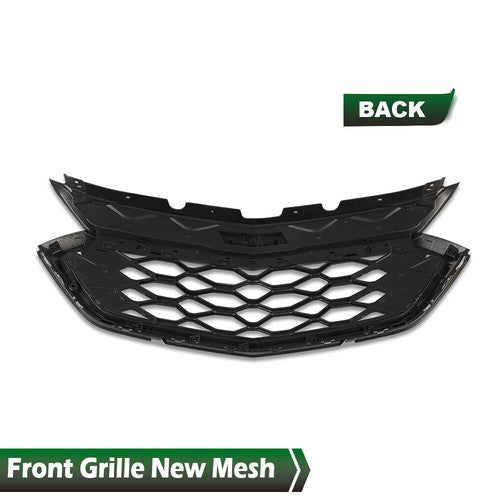 Solid Spare Fit For 2018-2021 Chevrolet Equinox Front Bumper Upper Grille Black Grill