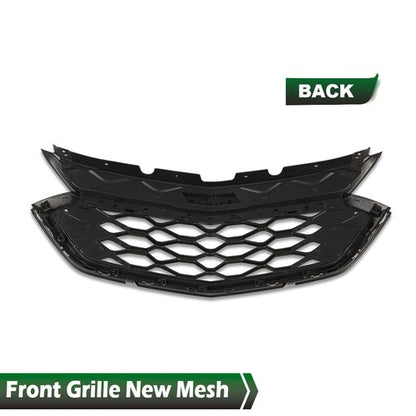 Solid Spare Fit For 2018-2021 Chevrolet Equinox Front Bumper Upper Grille Black Grill