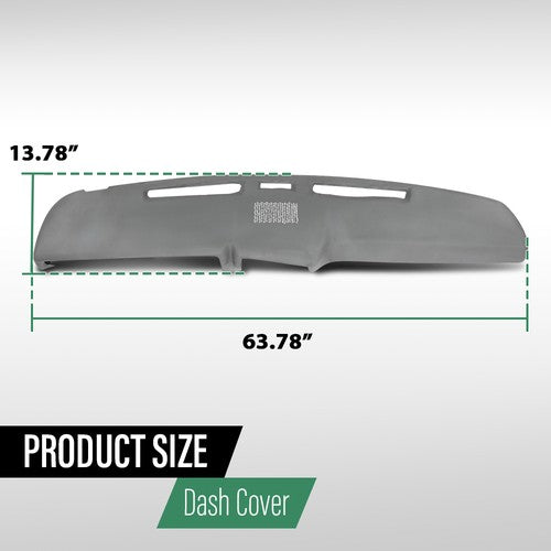 Solid Spare TPE Dashboard Dash Cover Gray Fit For 80-86 Ford F100 F150 F250 F350 Bronco