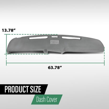 Solid Spare TPE Dashboard Dash Cover Gray Fit For 80-86 Ford F100 F150 F250 F350 Bronco